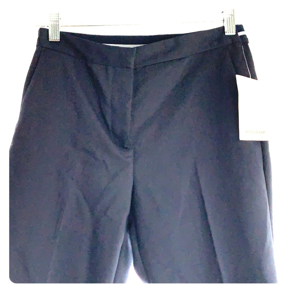 Zara Navy tapered slacks.